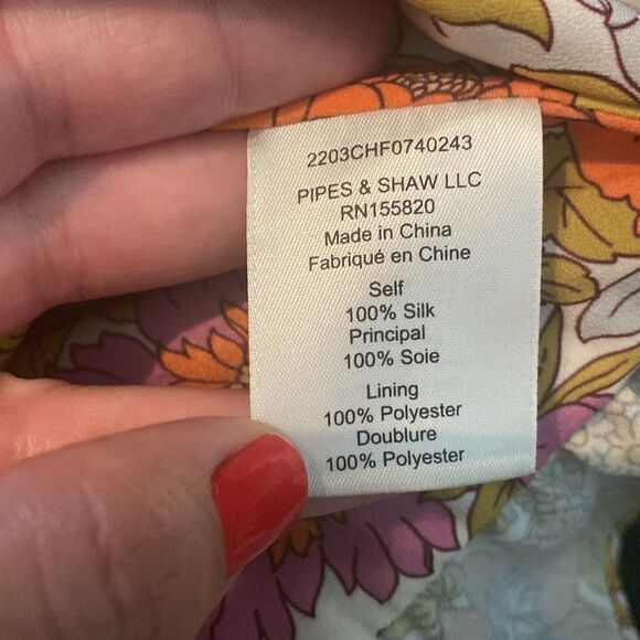 NWT Revolves Veronica Beard Kailani Garden Neutral Pink Floral Halter Silk Top - Picture 10 of 11